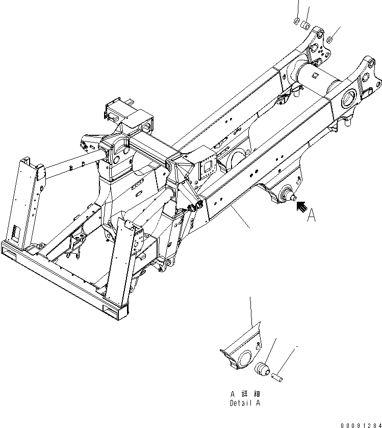 Komatsu parts book diagram for HD785-7 S/N 7001-8172: MAIN FRAME (FRAME) (EXHAUST BRAKE)(#7001-7168)