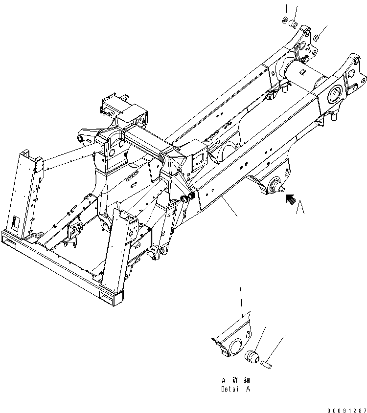 Komatsu parts book diagram for HD785-7 S/N 7001-8172: MAIN FRAME (FRAME) (SIDE COVER)(#7001-7168)