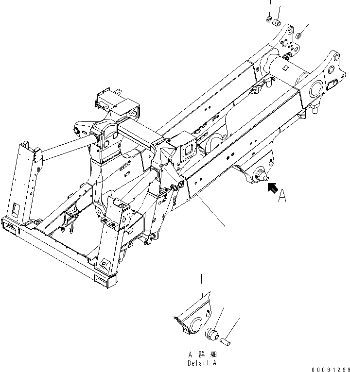 Komatsu parts book diagram for HD785-7 S/N 7001-8172: MAIN FRAME (FRAME) (STAIRWAY)(#7169-)