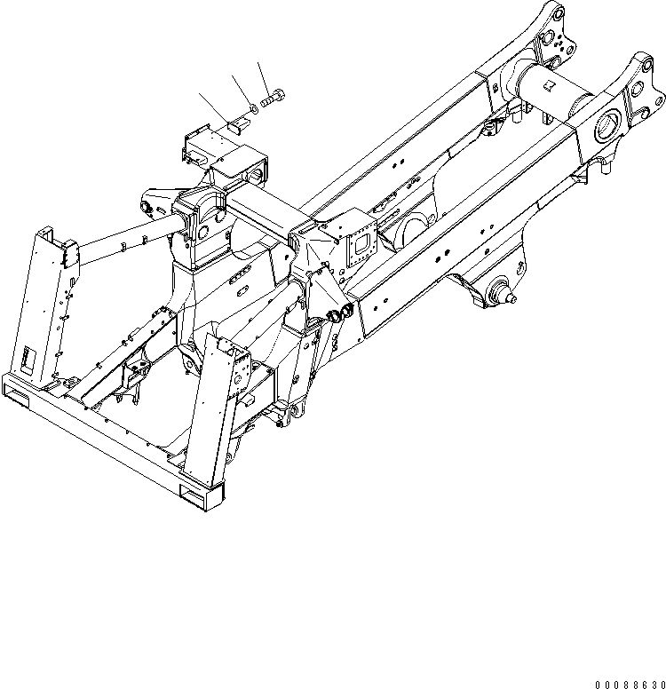 Komatsu parts book diagram for HD785-7 S/N 7001-8172: MAIN  FRAME (FENDER INSTALLATION BRACKET)(#7751-)