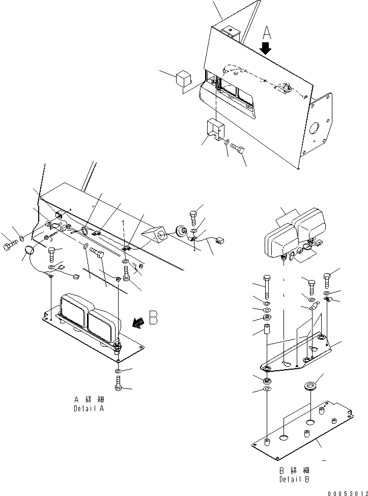 Komatsu parts book diagram for HD785-7 S/N 7001-8172: FRONT SUPPORT (R.H.) (SUPPORT)(#7001-7168)