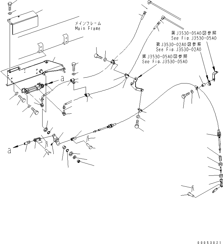 Komatsu parts book diagram for HD785-7 S/N 7001-8172: EXHAUST BRAKE (CYLINDER) (R.H.)(#7001-7168)