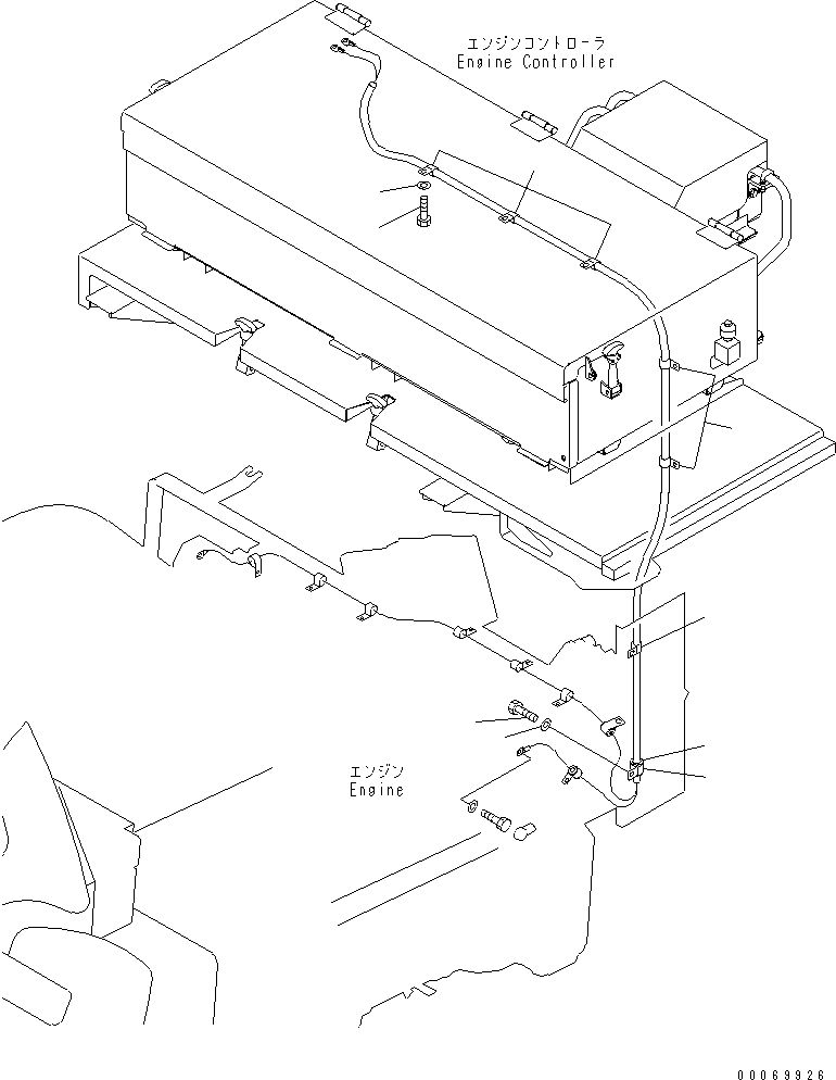 Komatsu parts book diagram for HD785-7 S/N 7001-8172: ENGINE CONTROL (ENGINE HARNESS)(#7169-)