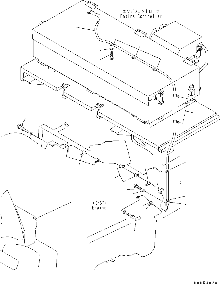 Komatsu parts book diagram for HD785-7 S/N 7001-8172: ENGINE CONTROL (HEATER RELAY HARNESS)(#7001-7168)