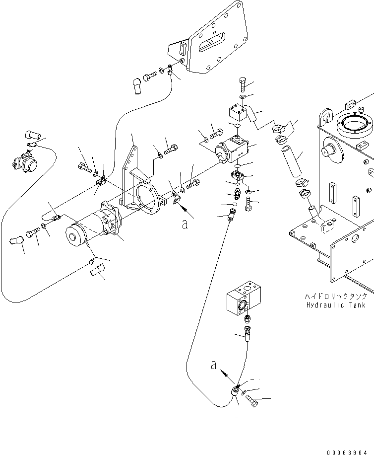 Komatsu parts book diagram for HD785-7 S/N 7001-8172: EMERGENCY STEERING CONTROL (MOTOR)(#7001-)