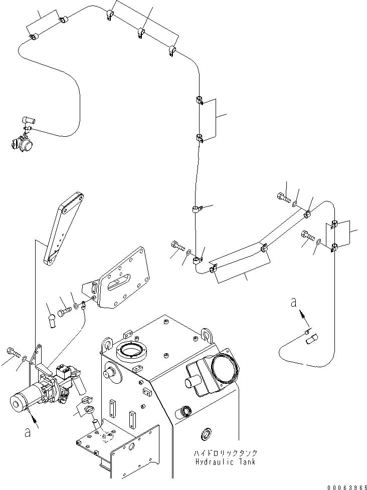 Komatsu parts book diagram for HD785-7 S/N 7001-8172: EMERGENCY STEERING CONTROL (RELATED PARTS)(#7001-)
