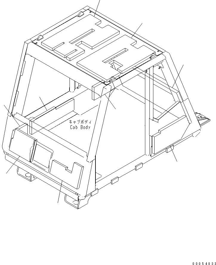 Komatsu parts book diagram for HD785-7 S/N 7001-8172: OPERATOR'S CAB (SHEET ? CAB INSIDE)(#7001-)