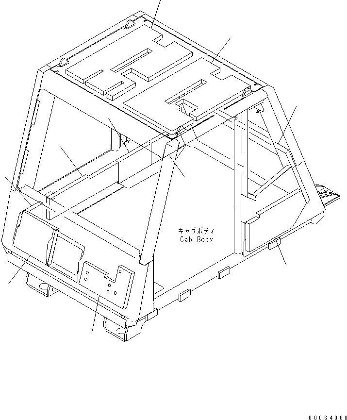 Komatsu parts book diagram for HD785-7 S/N 7001-8172: OPERATOR'S CAB (SHEET ? CAB INSIDE)(#7169-)