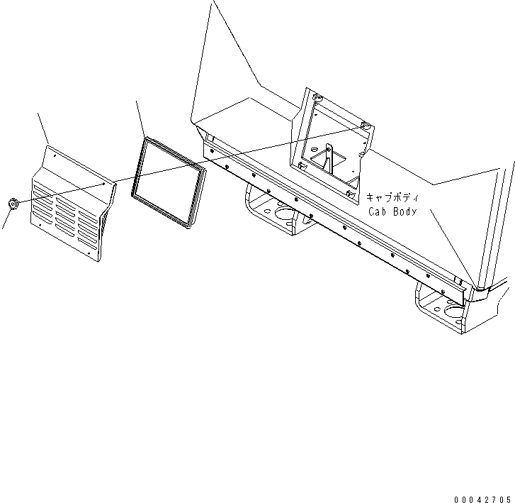 Komatsu parts book diagram for HD785-7 S/N 7001-8172: OPERATOR'S CAB (AIR CONDITIONER FILTER)(#7001-)