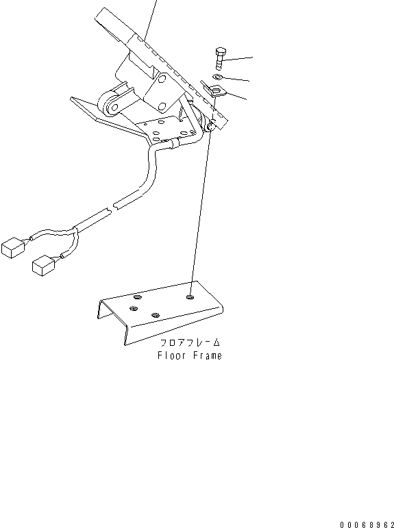 Komatsu parts book diagram for HD785-7 S/N 7001-8172: FLOOR (ACCELERATOR PEDAL)(#7079-)