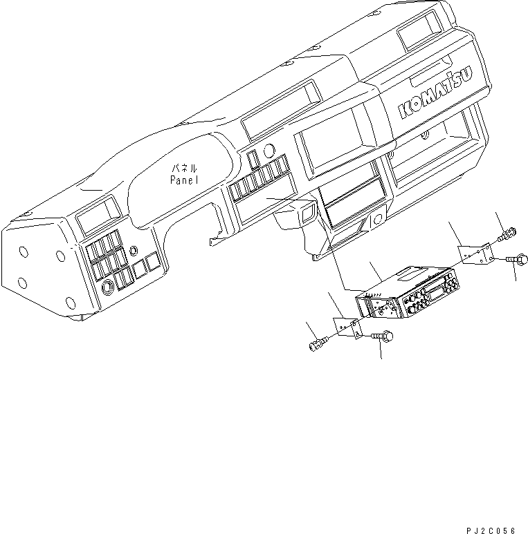 Komatsu parts book diagram for HD785-7 S/N 7001-8172: FLOOR (RADIO AND CASSETTE ? AM/FM)(#7001-)