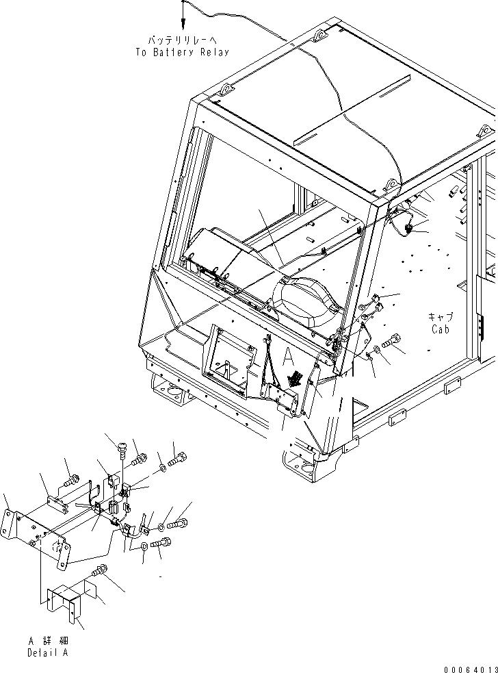Komatsu parts book diagram for HD785-7 S/N 7001-8172: FLOOR (DEFROSTER GLASS SWITCH)(#7169-)