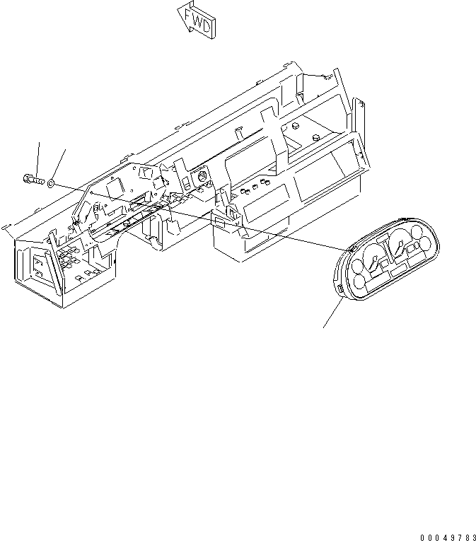 Komatsu parts book diagram for HD785-7 S/N 7001-8172: FLOOR (MONITOR PANEL) (MPH ? KM/H)(#7001-)