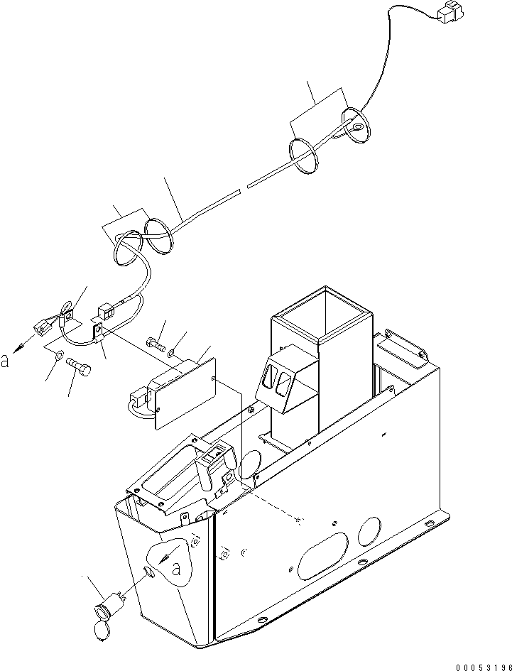 Komatsu parts book diagram for HD785-7 S/N 7001-8172: FLOOR (CONSOLE BOX) (12V DC)(#7001-)