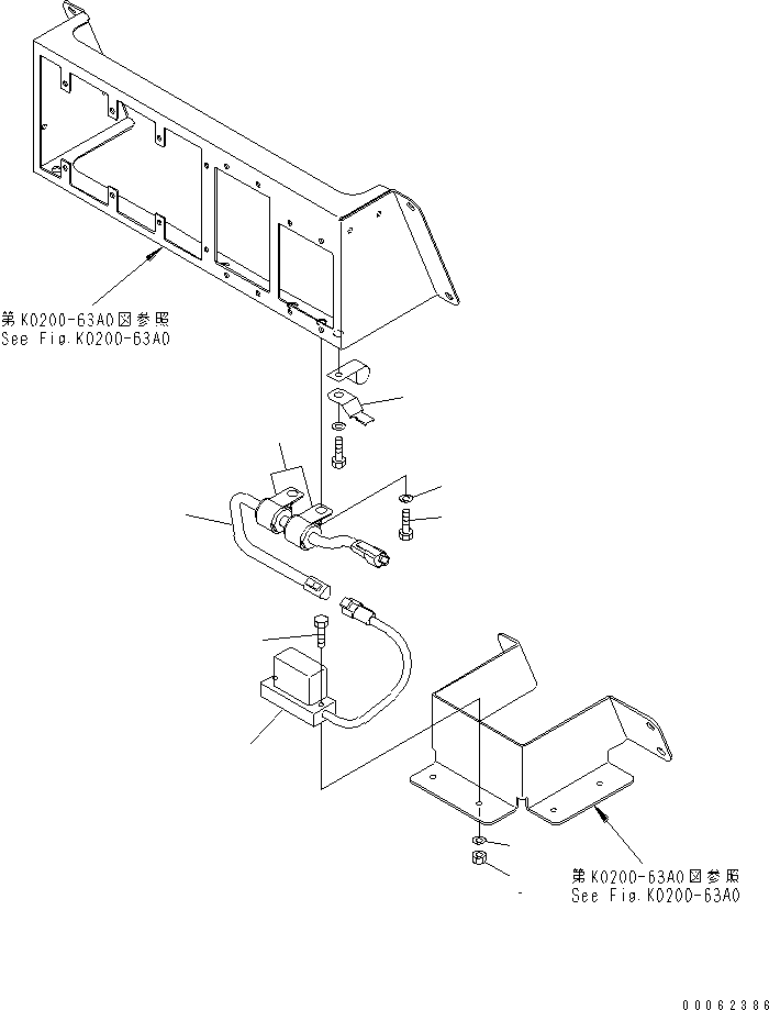 Komatsu parts book diagram for HD785-7 S/N 7001-8172: FLOOR (ROLL OVER ANGLE SENSOR)(#7001-)
