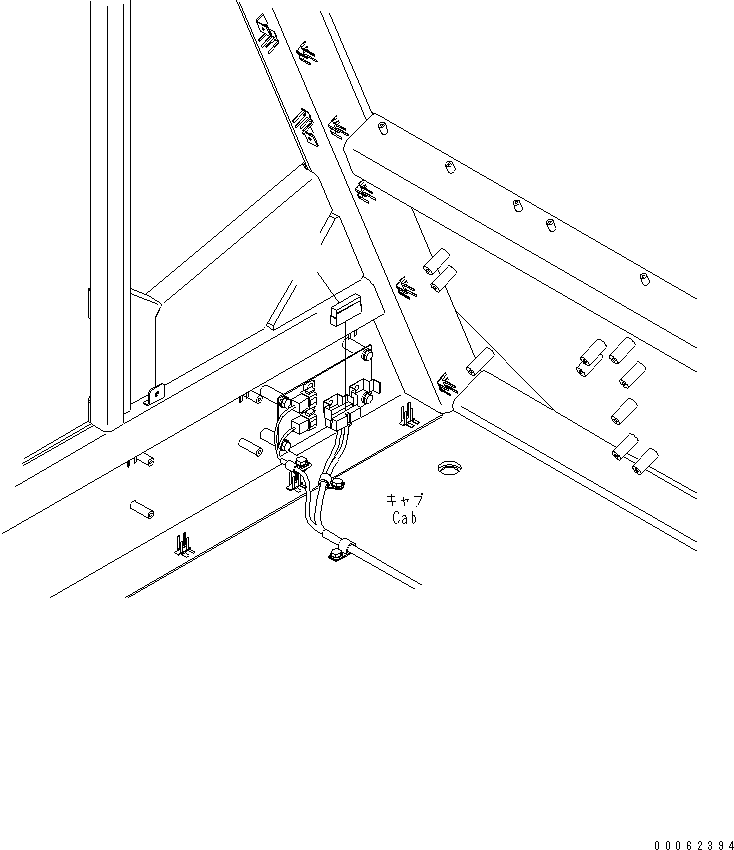 Komatsu parts book diagram for HD785-7 S/N 7001-8172: FLOOR (PAYLOAD METER LESS PARTS)(#7001-)