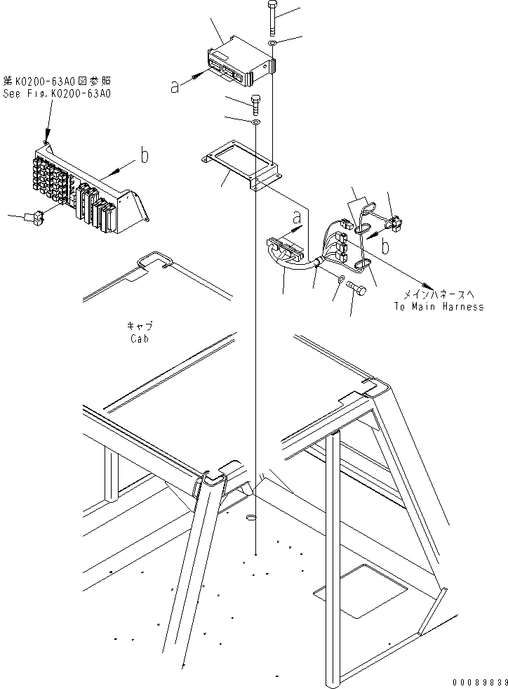 Komatsu parts book diagram for HD785-7 S/N 7001-8172: FLOOR (ABS CONTROLLER)(#8184-)