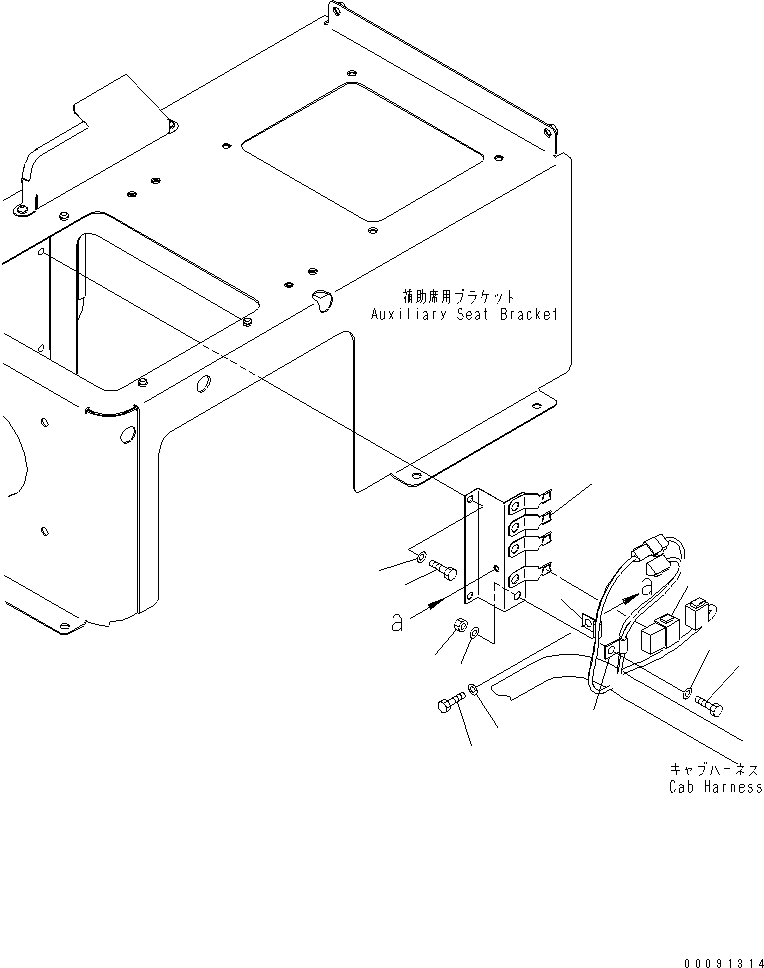Komatsu parts book diagram for HD785-7 S/N 7001-8172: FLOOR (ENGINE PRE-LUB SYSTEM LESS PARTS)(#8132-)