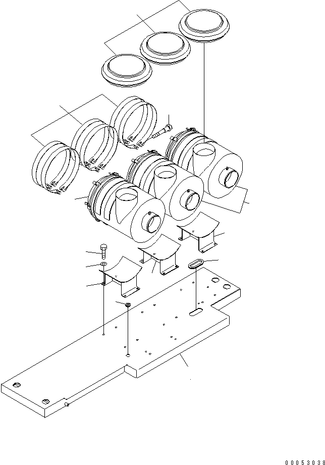 Komatsu parts book diagram for HD785-7 S/N 7001-8172: PLATFORM SUB ASS'Y (L.H.)(#7001-7168)