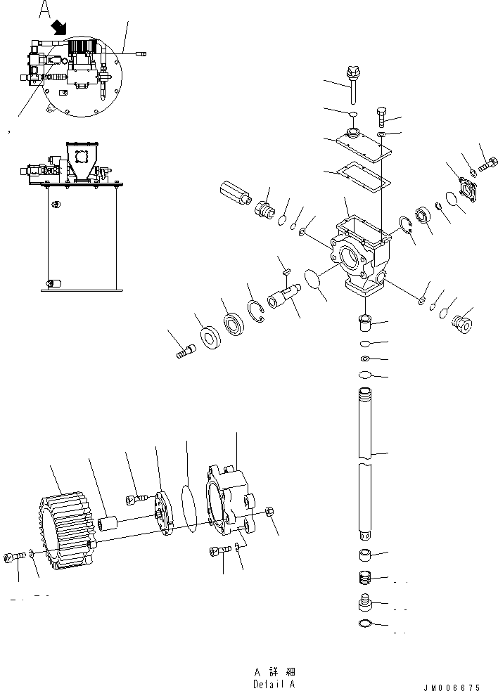 Komatsu parts book diagram for HD785-7 S/N 7001-8172: PLATFORM SUB ASS'Y (AUTO GREASE PUMP) (INNER PARTS) (3/3)(#7169-8133)