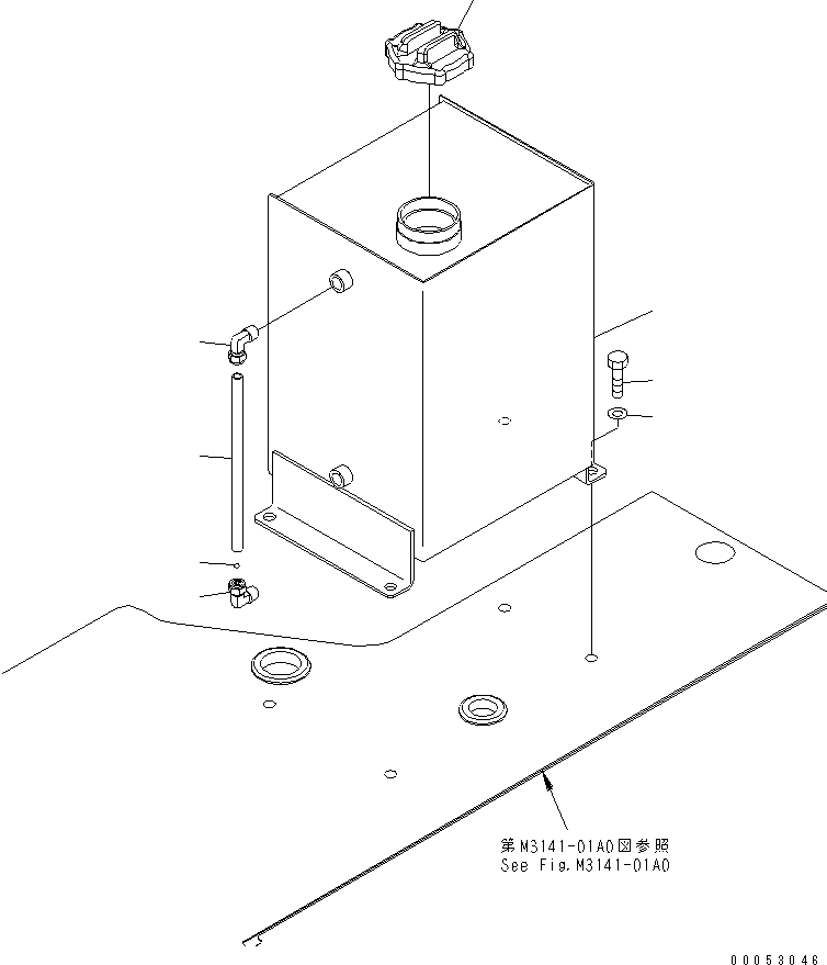 Komatsu parts book diagram for HD785-7 S/N 7001-8172: COOLANT RESERVE TANK(#7001-)