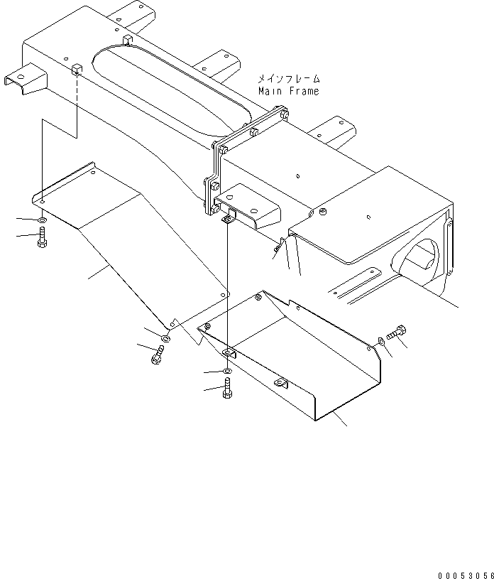 Komatsu parts book diagram for HD785-7 S/N 7001-8172: FIRE PROTECTION (EXHAUST COVER)(#7001-7168)