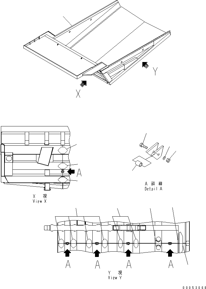 Komatsu parts book diagram for HD785-7 S/N 7001-8172: BODY(#7001-)
