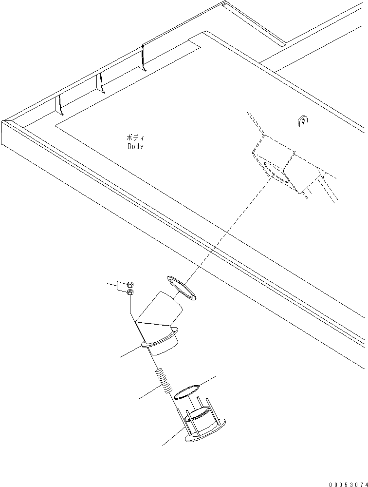 Komatsu parts book diagram for HD785-7 S/N 7001-8172: EXHAUST BOX(#7001-)
