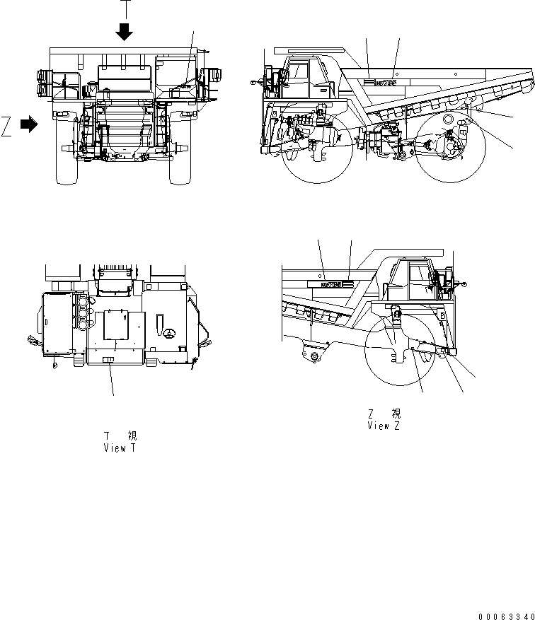 Komatsu parts book diagram for HD785-7 S/N 7001-8172: NAME PLATE UNIT (SPANISH) (1/2)(#7001-7168)