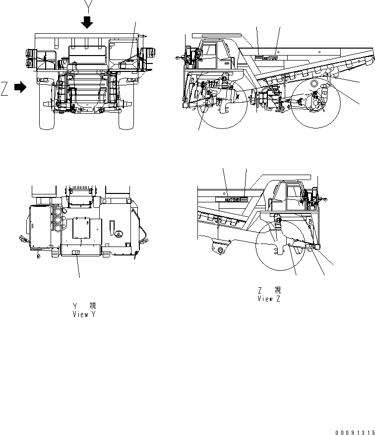 Komatsu parts book diagram for HD785-7 S/N 7001-8172: NAME PLATE UNIT (1/2)(#7169-)
