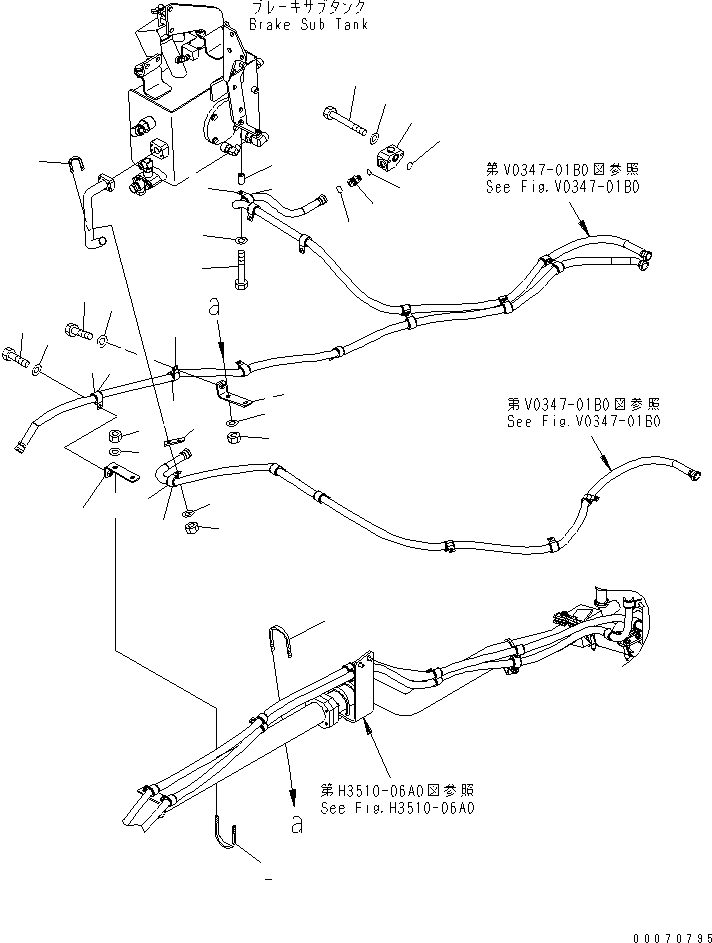 Komatsu parts book diagram for HD785-7 S/N 7001-8172: OIL QUICK CHARGE UNIT (2/2)(#7169-)
