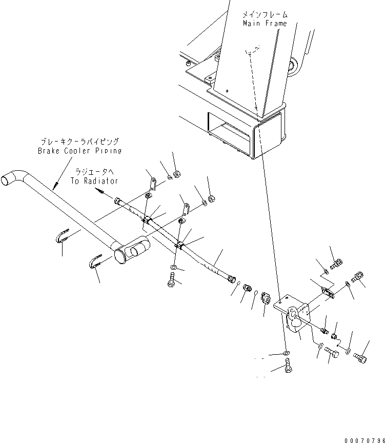 Komatsu parts book diagram for HD785-7 S/N 7001-8172: COOLANT QUICK CHARGE UNIT(#7169-)