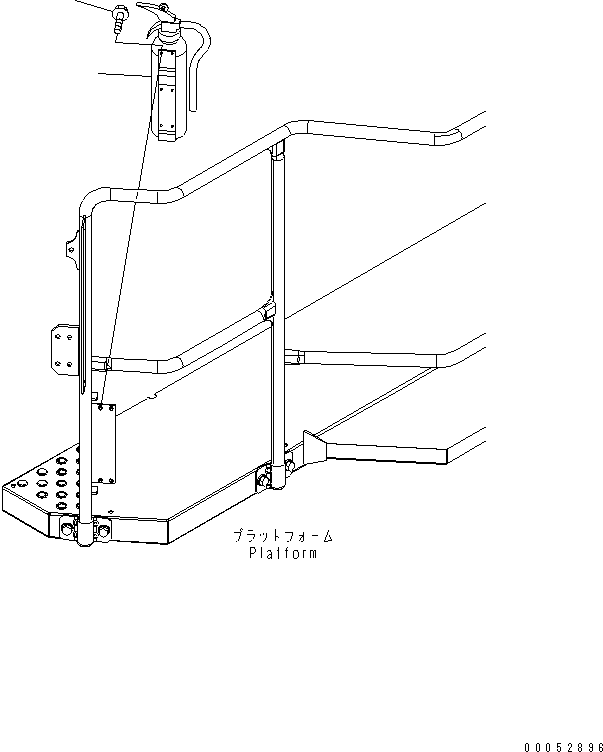 Komatsu parts book diagram for HD785-7 S/N 7001-8172: FIRE EXTINGUISHER (ENGLISH)(#7001-)