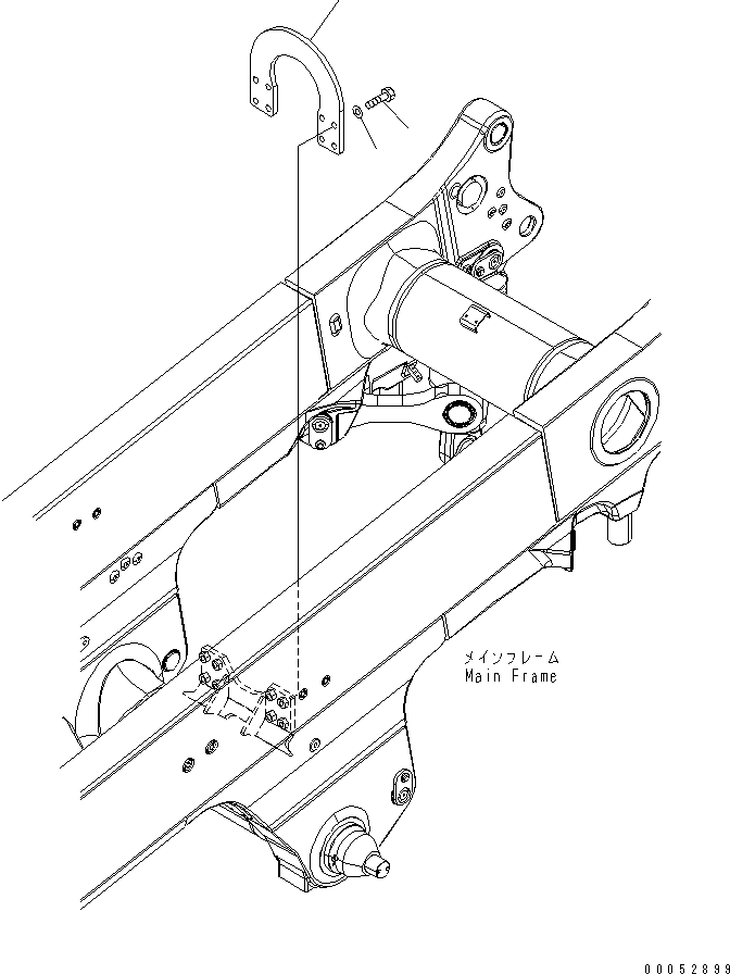 Komatsu parts book diagram for HD785-7 S/N 7001-8172: REAR PROPELLER SHAFT GUARD(#7001-)