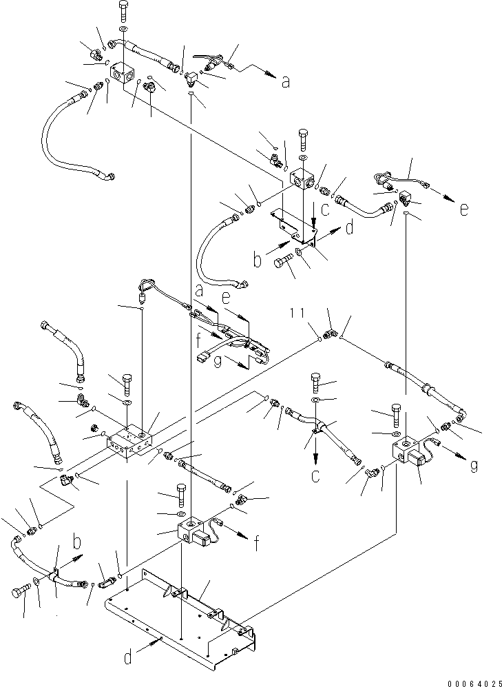Komatsu parts book diagram for HD785-7 S/N 7001-8172: ABS/ASR CHASSIS (VALVE) (1/2)(#7169-8018)