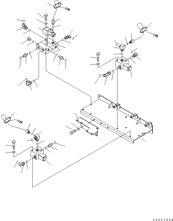 Komatsu parts book diagram for HD785-7 S/N 7001-8172: ABS/ASR CHASSIS (ASR ? VALVE) (INNER PARTS) (1/2)(#7001-)