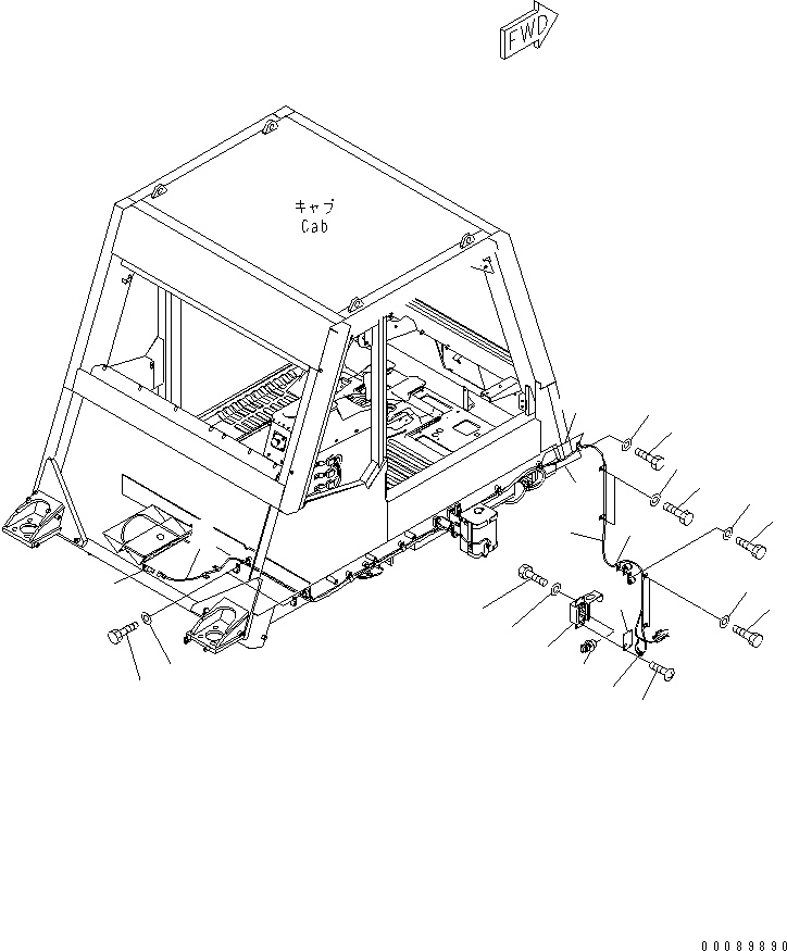 Komatsu parts book diagram for HD785-7 S/N 7001-8172: ENGINE SHUT DOWN(#8039-)
