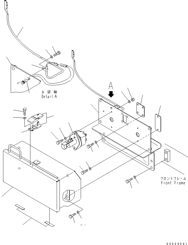 Komatsu parts book diagram for HD785-7 S/N 7001-8172: BATTERY DISCONNECT SWITCH (SWITCH BOX)(#7751-)