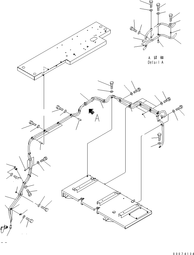 Komatsu parts book diagram for HD785-7 S/N 7001-8172: BATTERY ISOLATOR SWITCH (CABLE)(#7169-)
