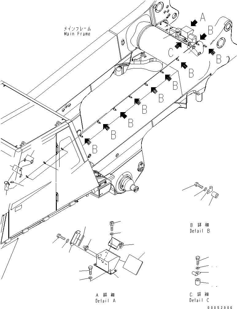 Komatsu parts book diagram for HD785-7 S/N 7001-8172: REAR MONITOR(#7001-7168)