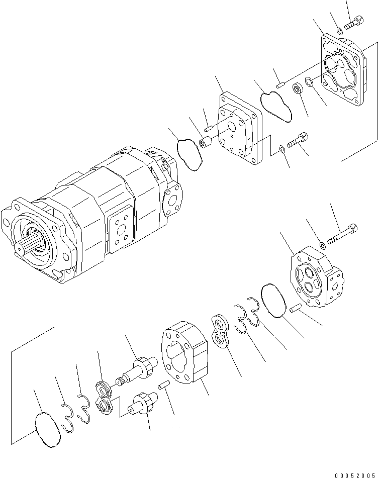 Komatsu parts book diagram for HD785-7 S/N 7001-8172: HYDRAULIC PUMP (3/3)(#7001-)