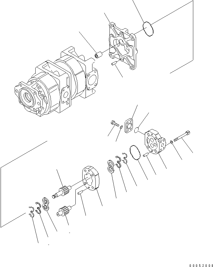 Komatsu parts book diagram for HD785-7 S/N 7001-8172: HYDRAULIC PUMP (3/3)(#7001-)