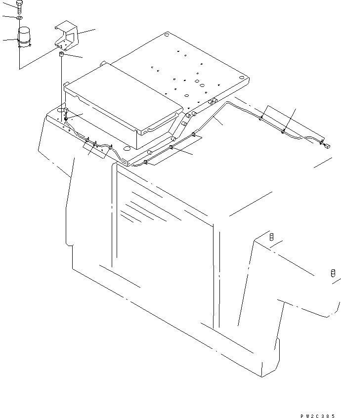 Komatsu parts book diagram for HD985-5 S/N 1021-UP: BEACON LAMP