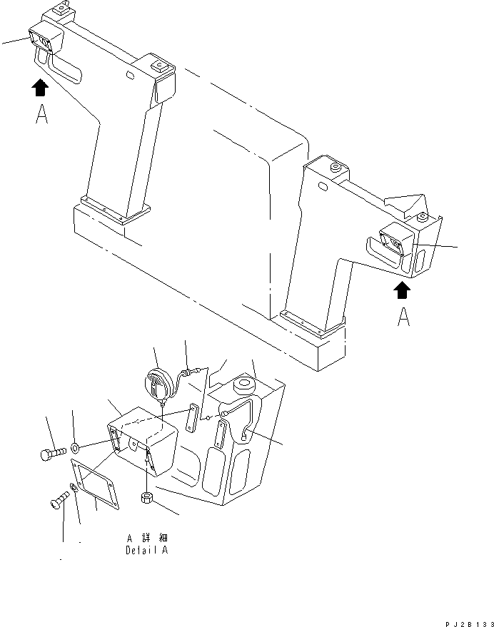 Komatsu parts book diagram for HD985-5 S/N 1021-UP: FOG LAMP(#1021-1062)