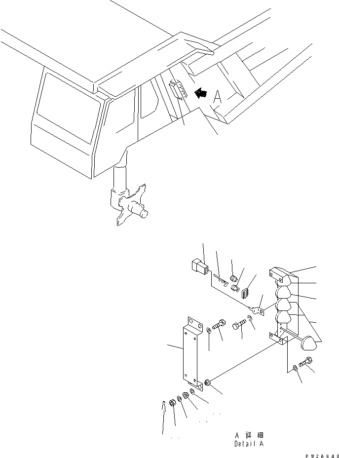 Komatsu parts book diagram for HD985-5 S/N 1021-UP: PAYLOAD METER (LEFT SIDE) (WITH ROPS GUARD)