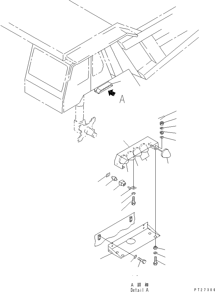 Komatsu parts book diagram for HD985-5 S/N 1021-UP: PAYLOAD METER (LEFT SIDE) (WITHOUT ROPS GUARD)(#1021-.)