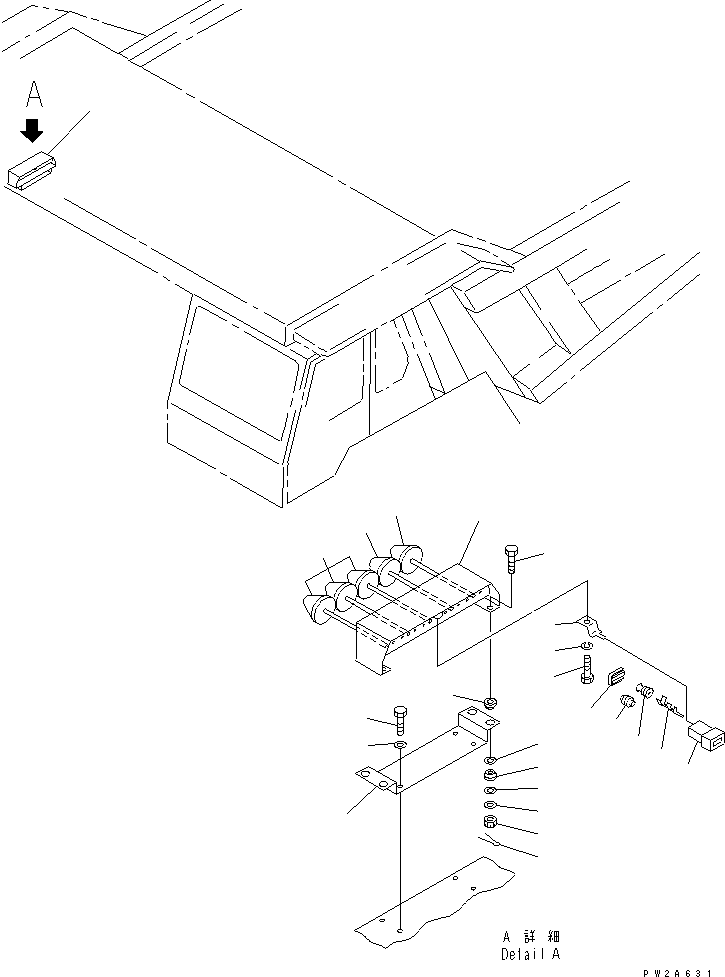 Komatsu parts book diagram for HD985-5 S/N 1021-UP: PAYLOAD METER (RIGHT SIDE) (WITH ROPS GUARD)