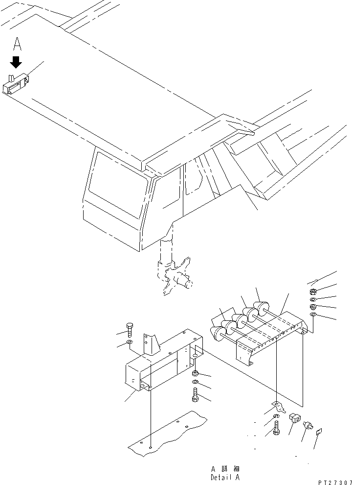 Komatsu parts book diagram for HD985-5 S/N 1021-UP: PAYLOAD METER (RIGHT SIDE) (SANDY AND DUSTY SPEC.)(#1021-.)
