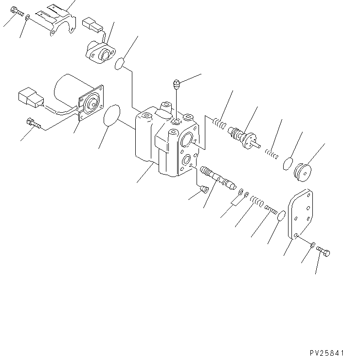 Komatsu parts book diagram for HD985-5 S/N 1021-UP: TRANSMISSION CONTROL VALVE (2/3)