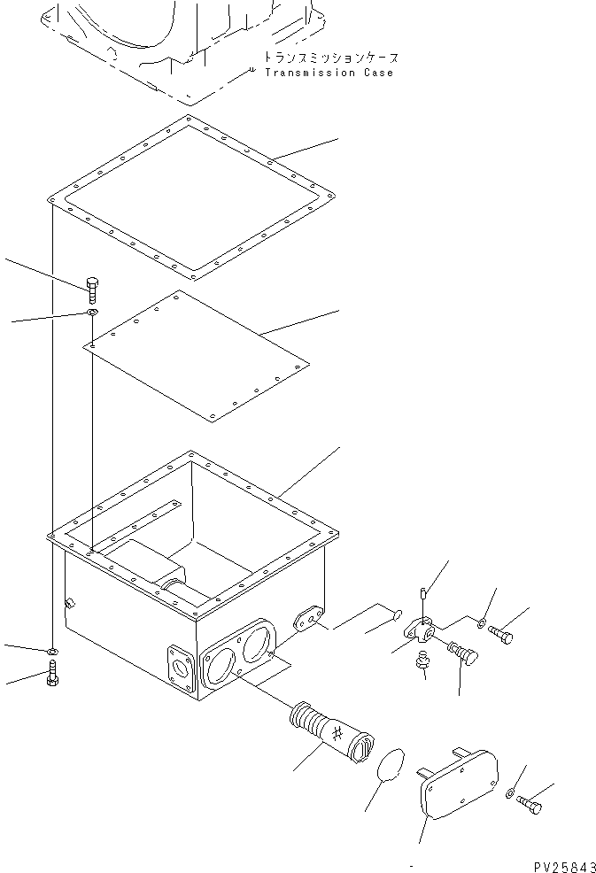 Komatsu parts book diagram for HD985-5 S/N 1021-UP: TRANSMISSION OIL PAN